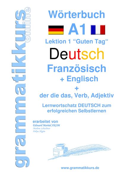 Produktbild: W&ouml;rterbuch Deutsch - Franz&ouml;sisch - Englisch Niveau A1