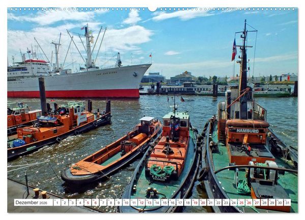 Produktbild: Hamburg an der Elbe &ndash; Impressionen eines Sommertages in der Hansestadt (Wandkalender 2026 DIN A2 quer), CALVENDO Monatskalender
