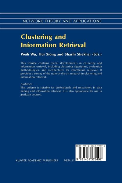 Produktbild: Clustering and Information Retrieval