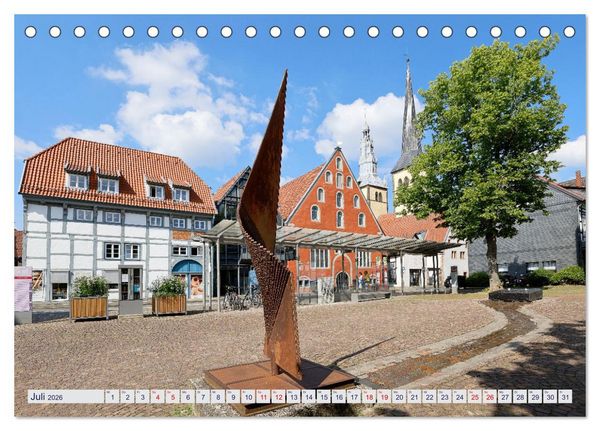 Produktbild: LEMGO - Weserrenaissance und Fachwerkromantik (Tischkalender 2026 DIN A5 quer), CALVENDO Monatskalender