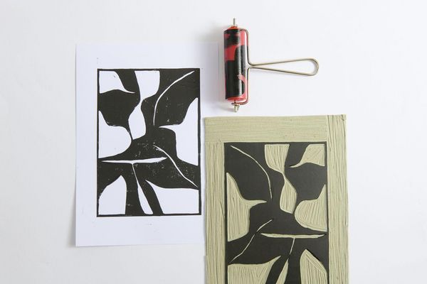 Produktbild: Linol Farbwalze 100mm, 30mm Durchmesser, Metallhandgriff