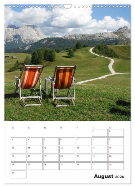 Produktbild: Alta Badia &ndash; Traumlandschaft f&uuml;r Bergsteiger und Wanderer (Wandkalender 2026 DIN A3 hoch), CALVENDO Monatskalender
