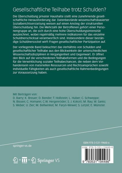 Produktbild: Gesellschaftliche Teilhabe trotz Schulden?