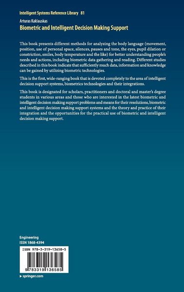 Produktbild: Biometric and Intelligent Decision Making Support