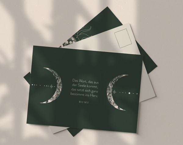 Produktbild: Sch&ouml;nes Postkarten Set "Sei wie der Mond"
