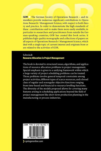 Produktbild: Resource Allocation in Project Management