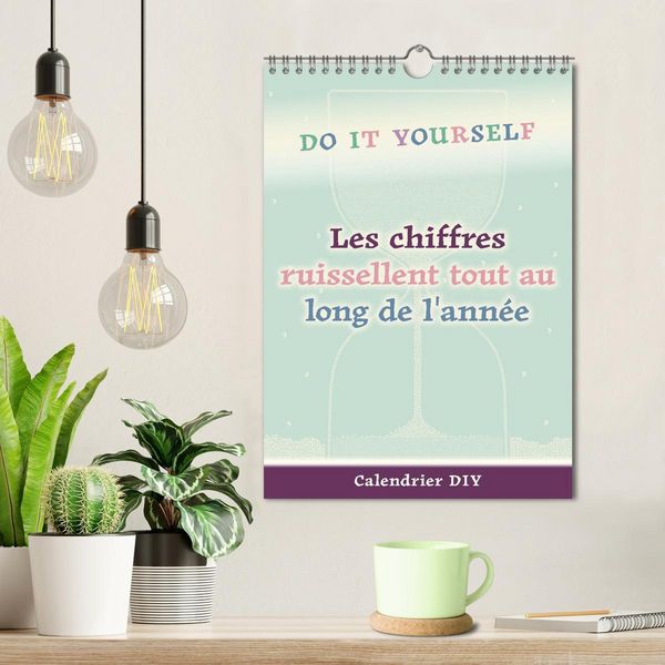 Produktbild: Les chiffres ruissellent tout au long de l'ann&eacute;e (Calendrier mural 2026 DIN A4 horizontal), CALVENDO calendrier mensuel