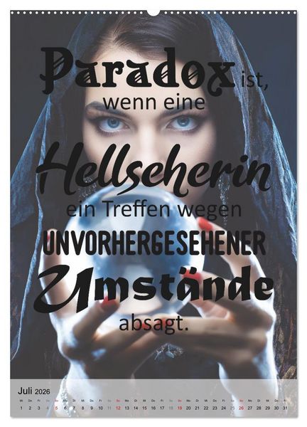 Produktbild: Paradoxien, Widerspr&uuml;che in sich (hochwertiger Premium Wandkalender 2026 DIN A2 hoch), Kunstdruck in Hochglanz