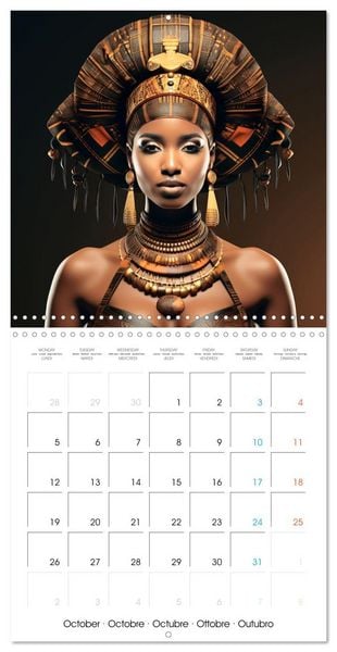 Produktbild: Femmes sublimes d'Afrique (Calendrier mural carr&eacute; 2026 30x30 cm) Calendrier double avec une page pour vos prises de notes