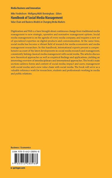 Produktbild: Handbook of Social Media Management