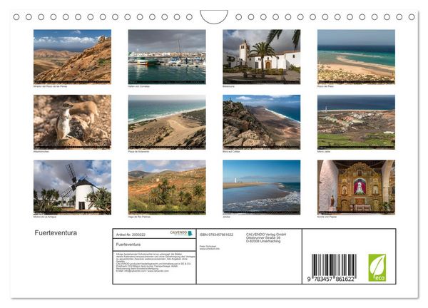 Produktbild: Fuerteventura (Wandkalender 2026 DIN A4 quer), CALVENDO Monatskalender