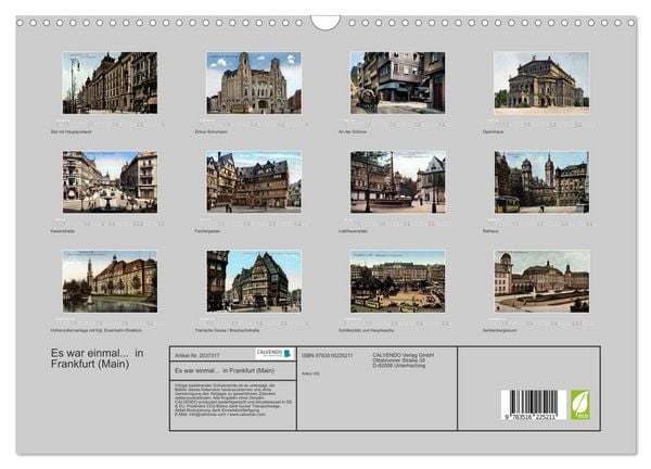 Produktbild: Es war einmal... in Frankfurt (Main) (Wandkalender 2026 DIN A3 quer), CALVENDO Monatskalender