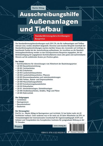 Produktbild: Ausschreibungshilfe Au&szlig;enanlagen und Tiefbau
