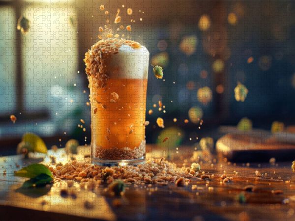 Produktbild: CALVENDO Puzzle Weizensmoothie | 1000 Teile Lege-Gr&ouml;&szlig;e 64x48cm Foto-Puzzle f&uuml;r gl&uuml;ckliche Stunden