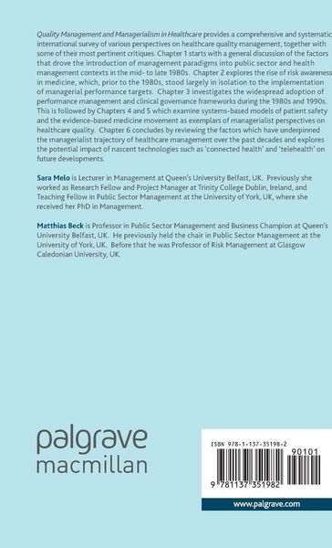 Produktbild: Quality Management and Managerialism in Healthcare