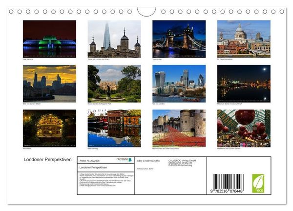 Produktbild: Londoner Perspektiven (Wandkalender 2026 DIN A4 quer), CALVENDO Monatskalender