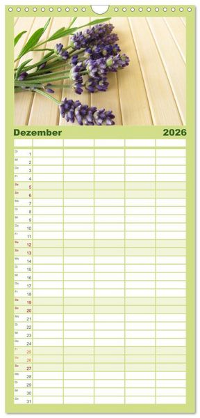 Produktbild: Familienplaner 2026 - Momente zum Innehalten mit 5 Spalten (Wandkalender, 21 x 45 cm) CALVENDO