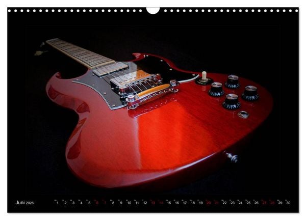 Produktbild: Rockgitarren im Blitzlicht (Wandkalender 2026 DIN A3 quer), CALVENDO Monatskalender