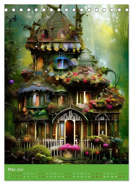 Produktbild: Tiny Fairy Havens (Desk Calendar 2026 DIN A5 portrait), CALVENDO 12 Month DeskCalendar