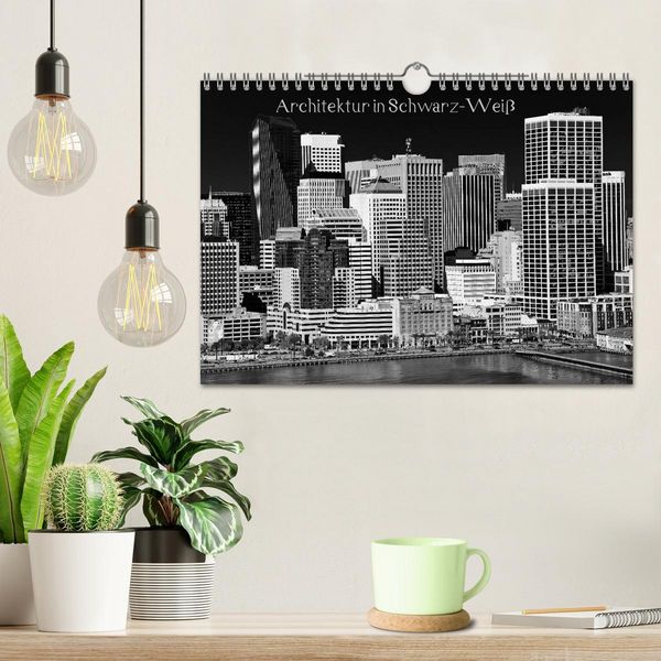 Produktbild: Architektur in Schwarz-Wei&szlig; (Wandkalender 2026 DIN A4 quer), CALVENDO Monatskalender