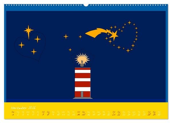 Produktbild: Lighthouse lights my way (High Quality Premium Wall Calendar 2026 DIN A2 landscape),CALVENDO 12 Month Wall Calendar