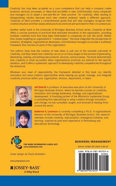 Produktbild: Creativity at Work: Developing the Right Practices to Make Innovation Happen
