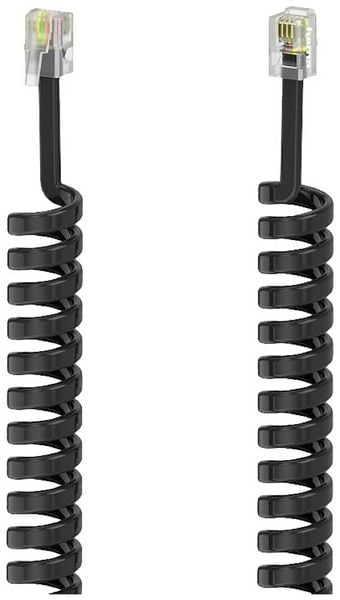 Hama Telefon (analog) Anschlusskabel [1x RJ10-Stecker 4p4c - 1x RJ10-Stecker 4p4c] 3m Schwarz