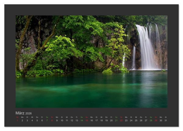 Produktbild: FALLENDE WASSER (Wandkalender 2026 DIN A2 quer), CALVENDO Monatskalender