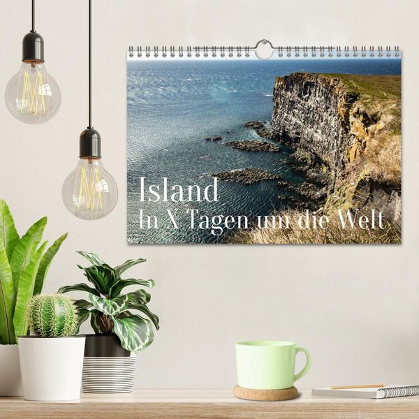 Produktbild: Island - In X Tagen um die Welt (Wandkalender 2026 DIN A4 quer), CALVENDO Monatskalender