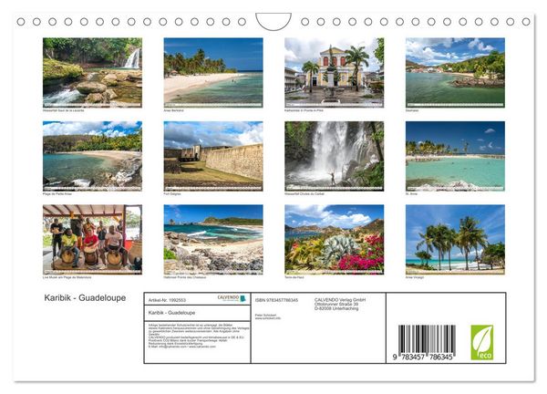 Produktbild: Karibik - Guadeloupe (Wandkalender 2026 DIN A4 quer), CALVENDO Monatskalender