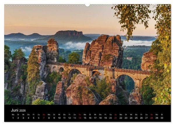 Produktbild: S&auml;chsische Schweiz (Wandkalender 2026 DIN A2 quer), CALVENDO Monatskalender