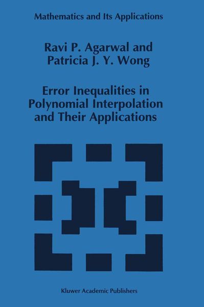 Produktbild: Error Inequalities in Polynomial Interpolation and Their Applications