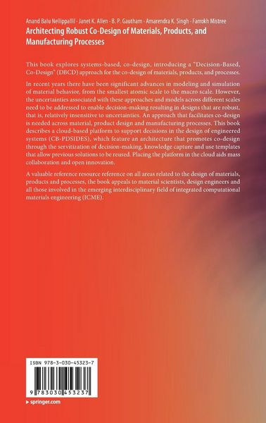 Produktbild: Architecting Robust Co-Design of Materials, Products, and Manufacturing Processes