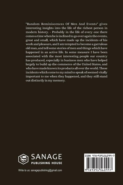Produktbild: The Classic Autobiography of John D. Rockefeller Random Reminiscences of Men and Events