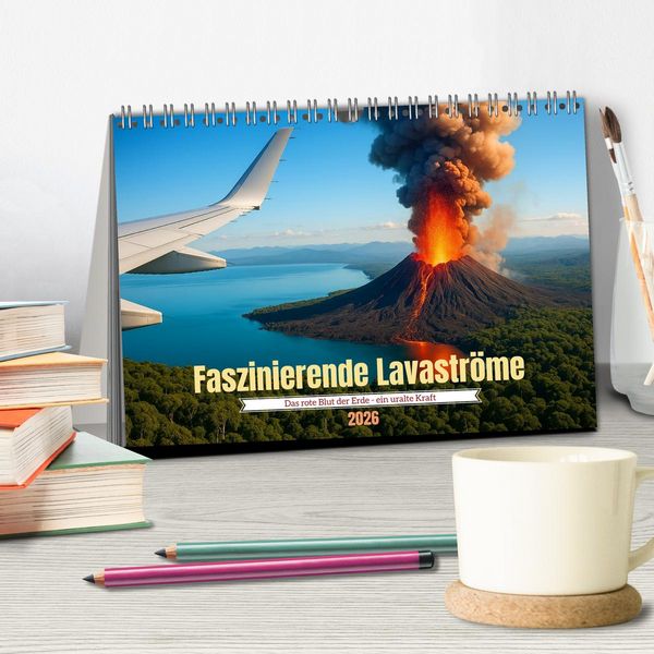 Produktbild: Faszinierende Lavastr&ouml;me (Tischkalender 2026 DIN A5 quer), CALVENDO Monatskalender