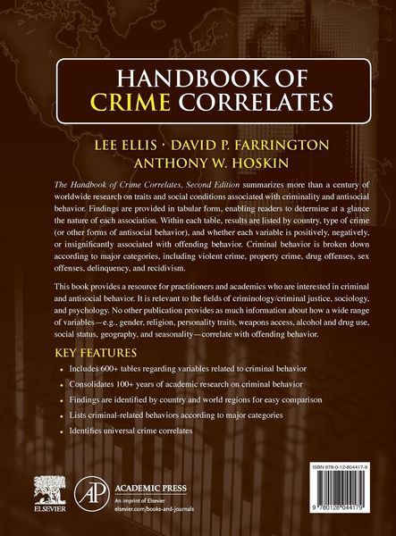 Produktbild: Handbook of Crime Correlates