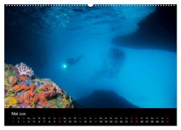 Produktbild: Abgetaucht - an den K&uuml;sten vor Cura&ccedil;ao (Wandkalender 2026 DIN A2 quer), CALVENDO Monatskalender
