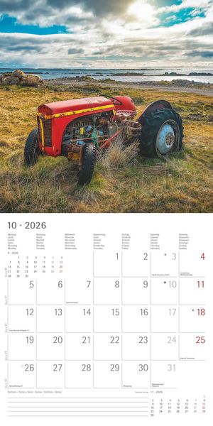 Produktbild: Traktoren 2026 - Broschürenkalender 30x30 cm (30x60 geöffnet) - Kalender mit Platz für Notizen - Tractors - Bildkalender - Wandplaner - Wandkalender