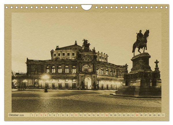 Produktbild: Dresden - Ein Kalender im Zeitungsstil (Wandkalender 2026 DIN A4 quer), CALVENDO Monatskalender