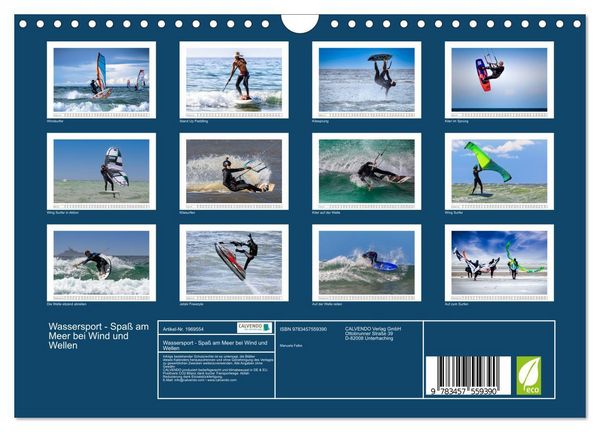 Produktbild: Wassersport - Spa&szlig; am Meer bei Wind und Wellen (Wandkalender 2026 DIN A4 quer), CALVENDO Monatskalender