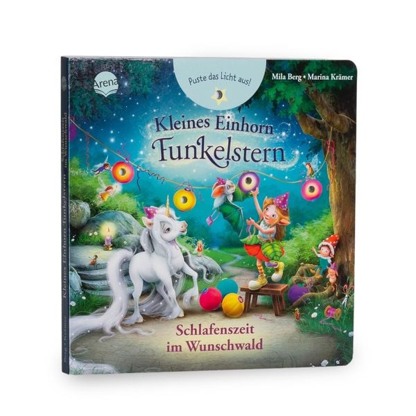 Produktbild: Kleines Einhorn Funkelstern. Puste das Licht aus! Schlafenszeit im Wunschwald