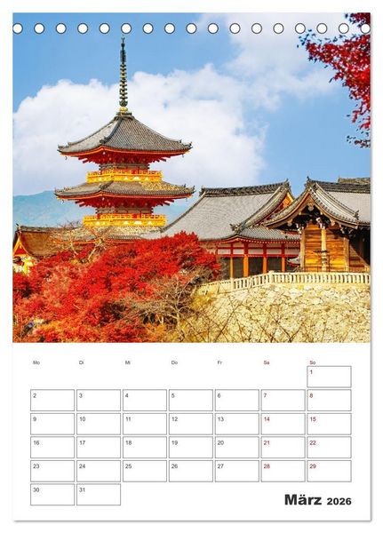 Produktbild: Herbst im japanischen Garten (Tischkalender 2026 DIN A5 hoch), CALVENDO Monatskalender