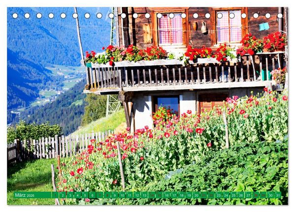 Produktbild: Ultental Wundersch&ouml;ne alte Bauernh&auml;user (Tischkalender 2026 DIN A5 quer), CALVENDO Monatskalender