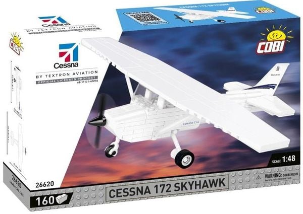 Produktbild: COBI 26620 - Cessna 172 Skyhawk-White, Ma&szlig;stab 1:48, Bausatz, 160 Klemmbausteine