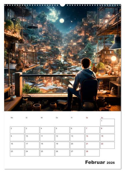Produktbild: METAVERSE Cooler Terminplaner (Wandkalender 2026 DIN A2 hoch), CALVENDO Monatskalender