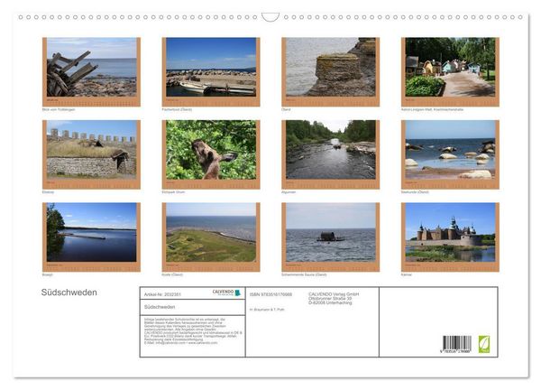 Produktbild: S&uuml;dschweden (Wandkalender 2026 DIN A2 quer), CALVENDO Monatskalender