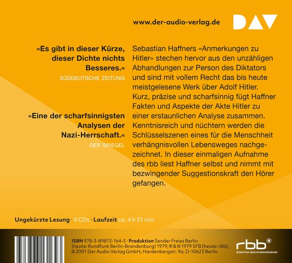 Produktbild: Anmerkungen zu Hitler