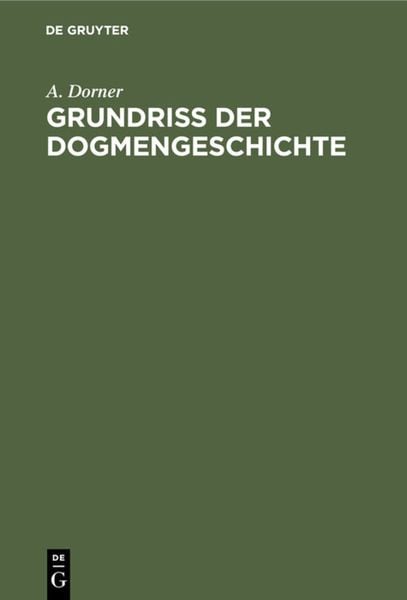 Produktbild: Grundriss der Dogmengeschichte