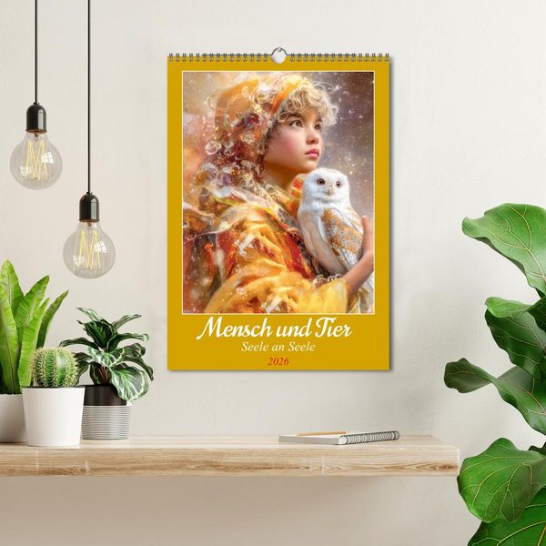 Produktbild: Mensch und Tier - Seele an Seele (Wandkalender 2026 DIN A3 hoch), CALVENDO Monatskalender
