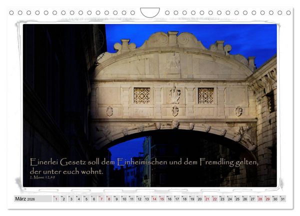 Produktbild: Biblische Spr&uuml;che und Verse (Wandkalender 2026 DIN A4 quer), CALVENDO Monatskalender